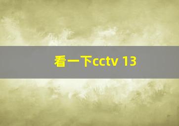 看一下cctv 13